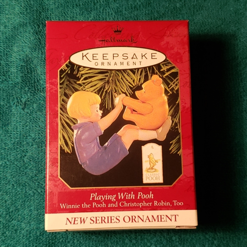 Hallmark Ornament Playing With Pooh NIB